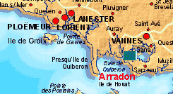 Hier befindet sich das Bretagne Ferienhaus. Sie sind nur einen Mausklick von der groen Karte entfernt!
