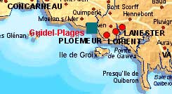 Hier befindet sich das Bretagne Ferienhaus. Sie sind nur einen Mausklick von der gro�en Karte entfernt!