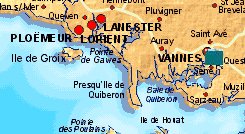 Hier befindet sich das Bretagne Ferienhaus. Sie sind nur einen Mausklick von der großen Karte entfernt!